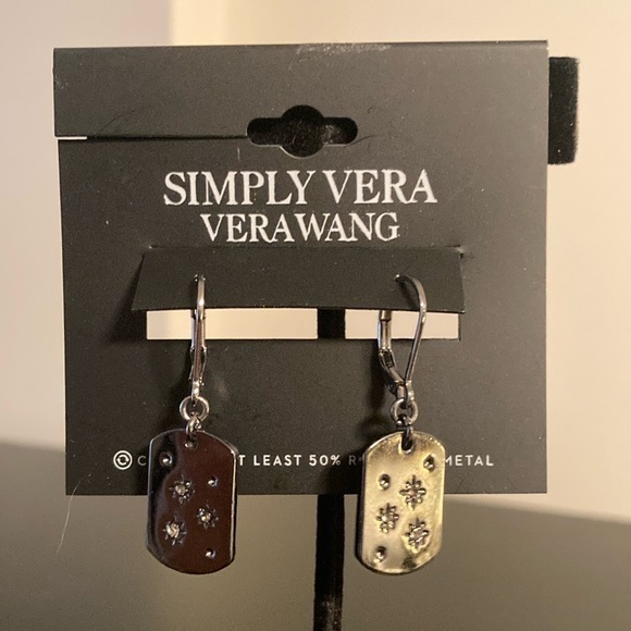 Simply Vera Vera Wang Black And Gold Earrings 9$